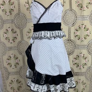 Retro inspired 1950s wrap skirt and top set.